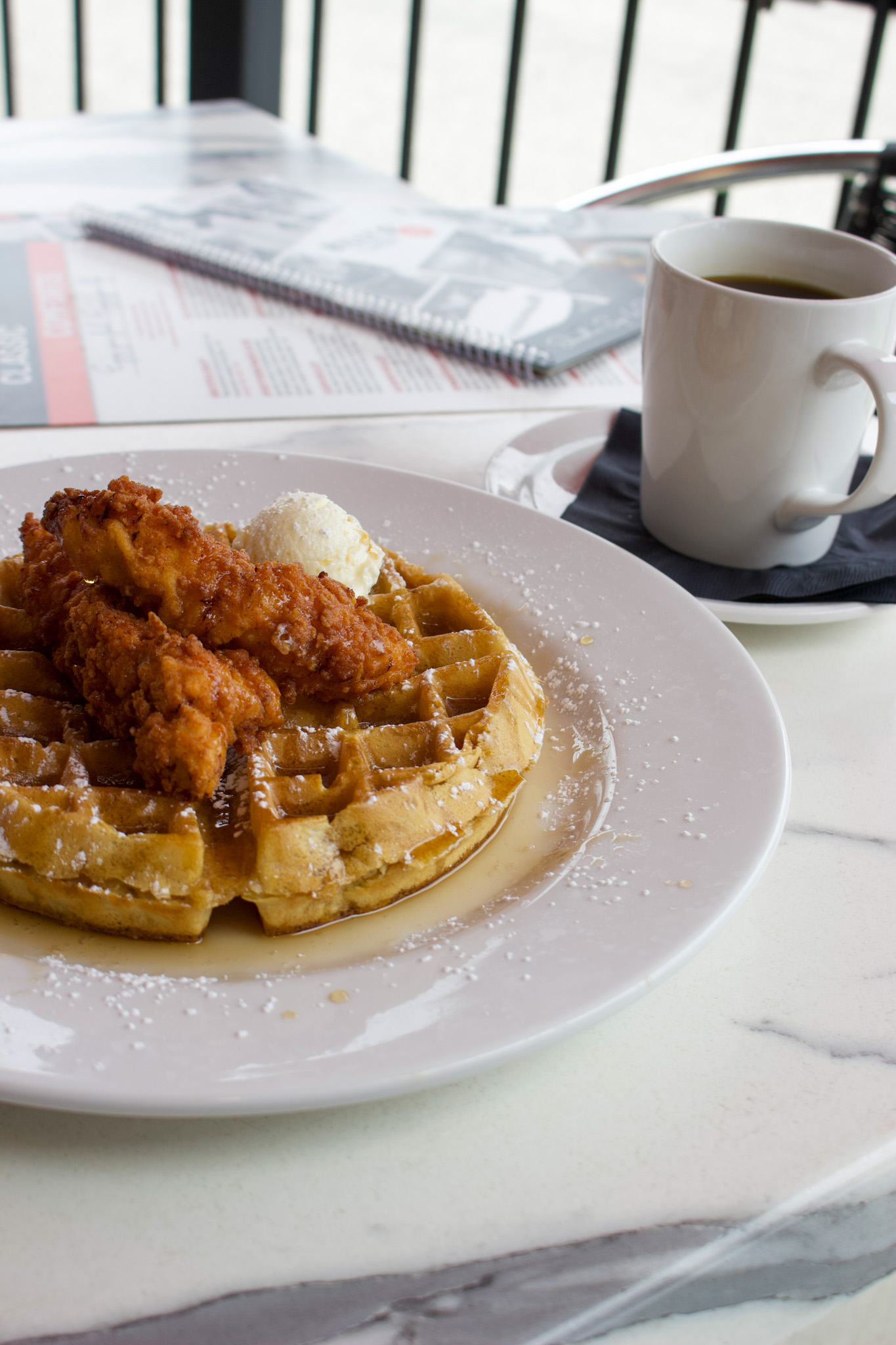 Chicken and waffles